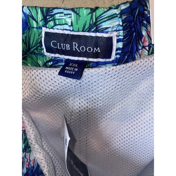 CLUB ROOM Men Tropical Flamingos Floral Swim Trunks Shorts 2XL XXL Hawaiian New - Picture 9 of 9